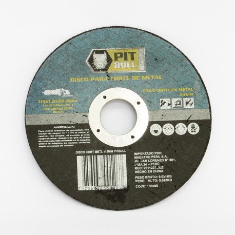 Disco para Corte 115mm PITBULL